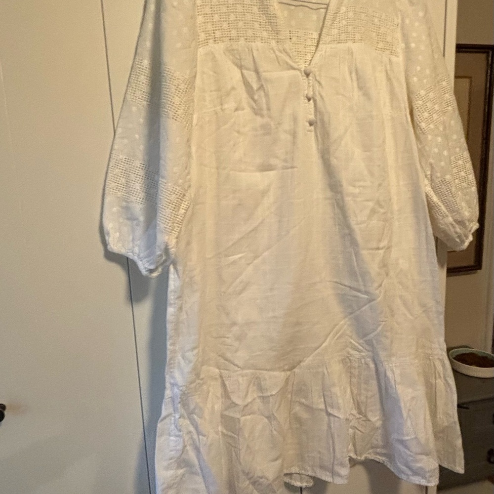 LOFT White lace dress